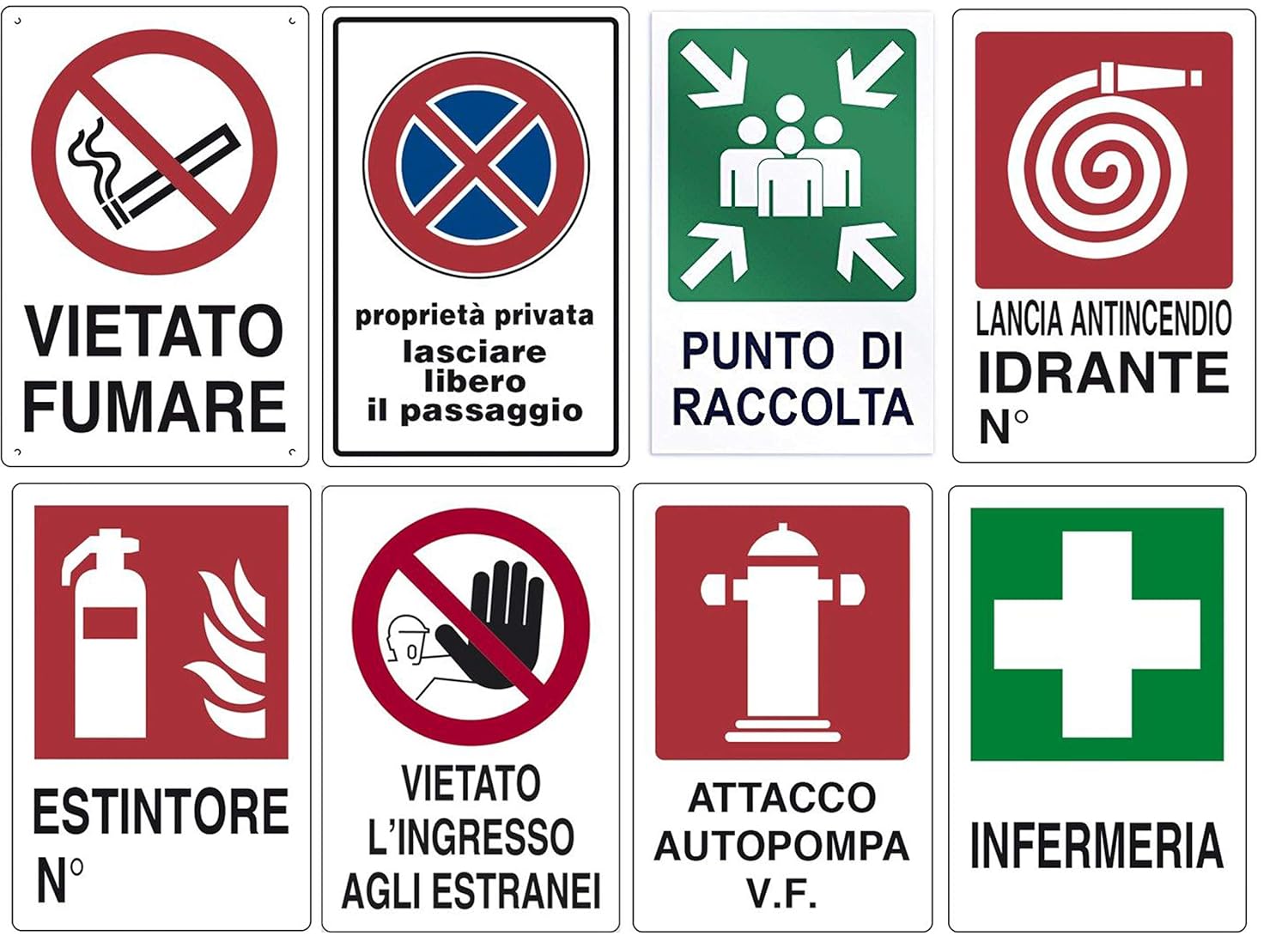 Lotto 265 Cartelli Segnalatori - Segnaletica Aziendale - Alluminio