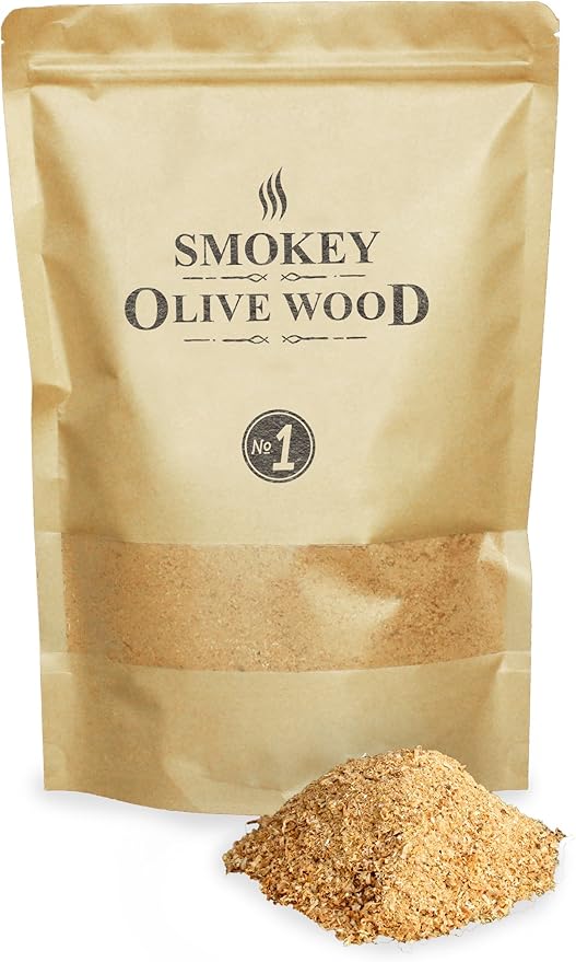 Smokey Olive Wood 1 5 Litres De Sciure 50 De Bois D Olivier Et 50 De Bois De Hetre Copeaux Fins De Fumage Taille Du Grain 0 1mm Amazon Fr Jardin