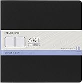 Moleskine Art Sketch Album, Soft Cover, Square (7.5" x 7.5") Plain/Blank, Black, 88 Pages