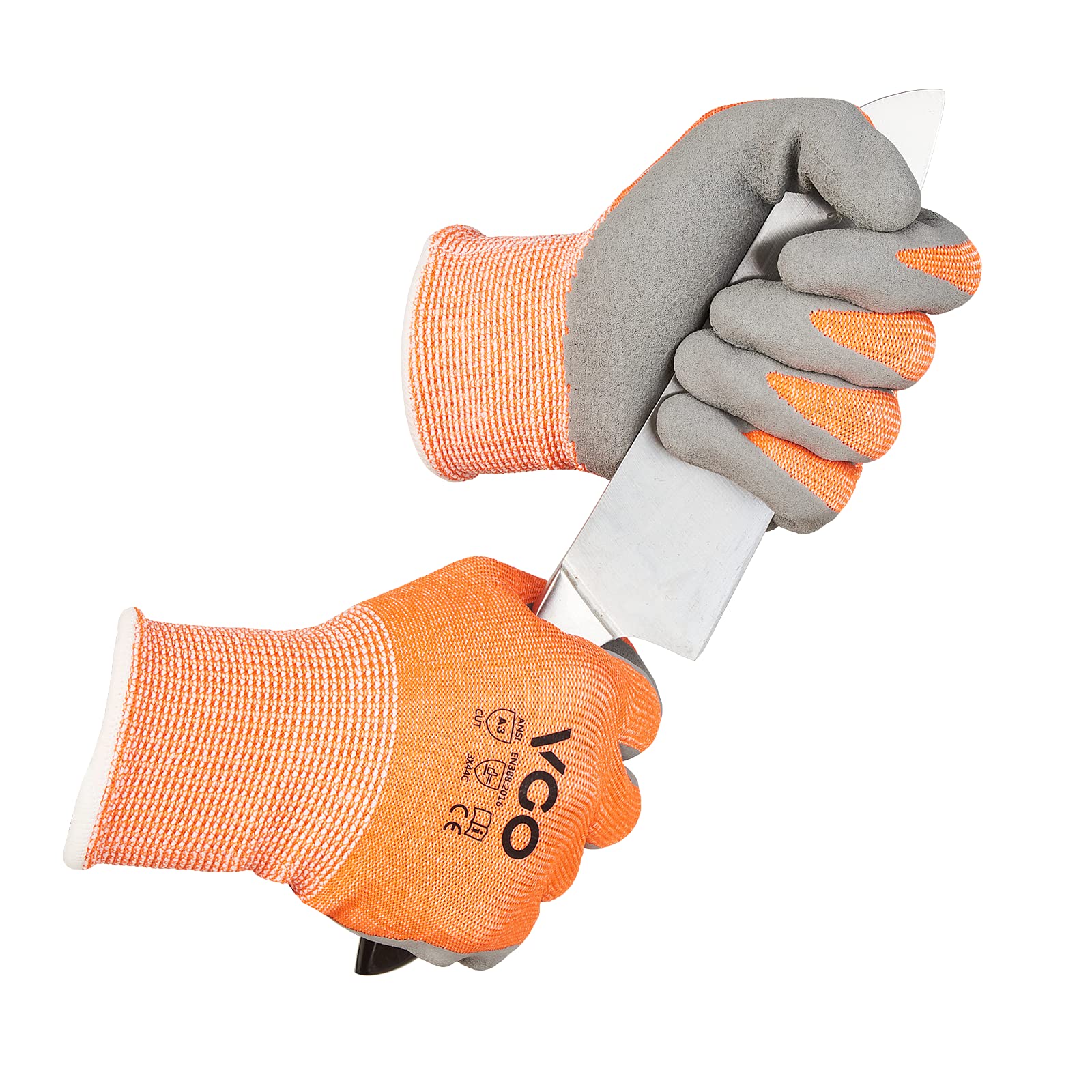 Vgo... 2Pairs Cut Resistant Gloves,HPPE Anti-cut Liner,Hand Protection,EN388 level C, ANSI level A3(RB2148HY)