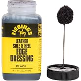 Fiebing's Leather Sole &amp; Heel Edge Dressing (4 oz) - High Gloss, Protective Shoe Dressing Polish - Includes Brush Applicator