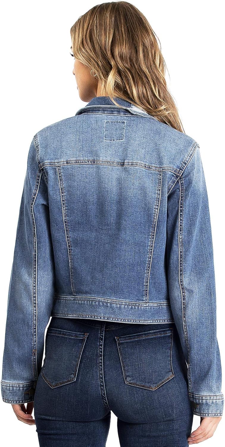 celebrity pink denim jacket