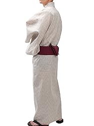 Edoten Men's Kimono Japan Shijira Weaving Yukata