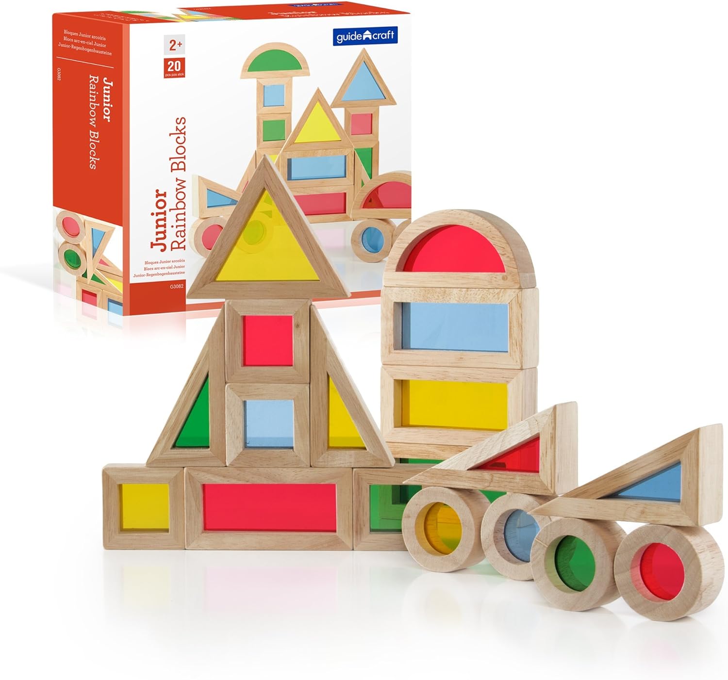 bloques sensoriales de madera transparentes