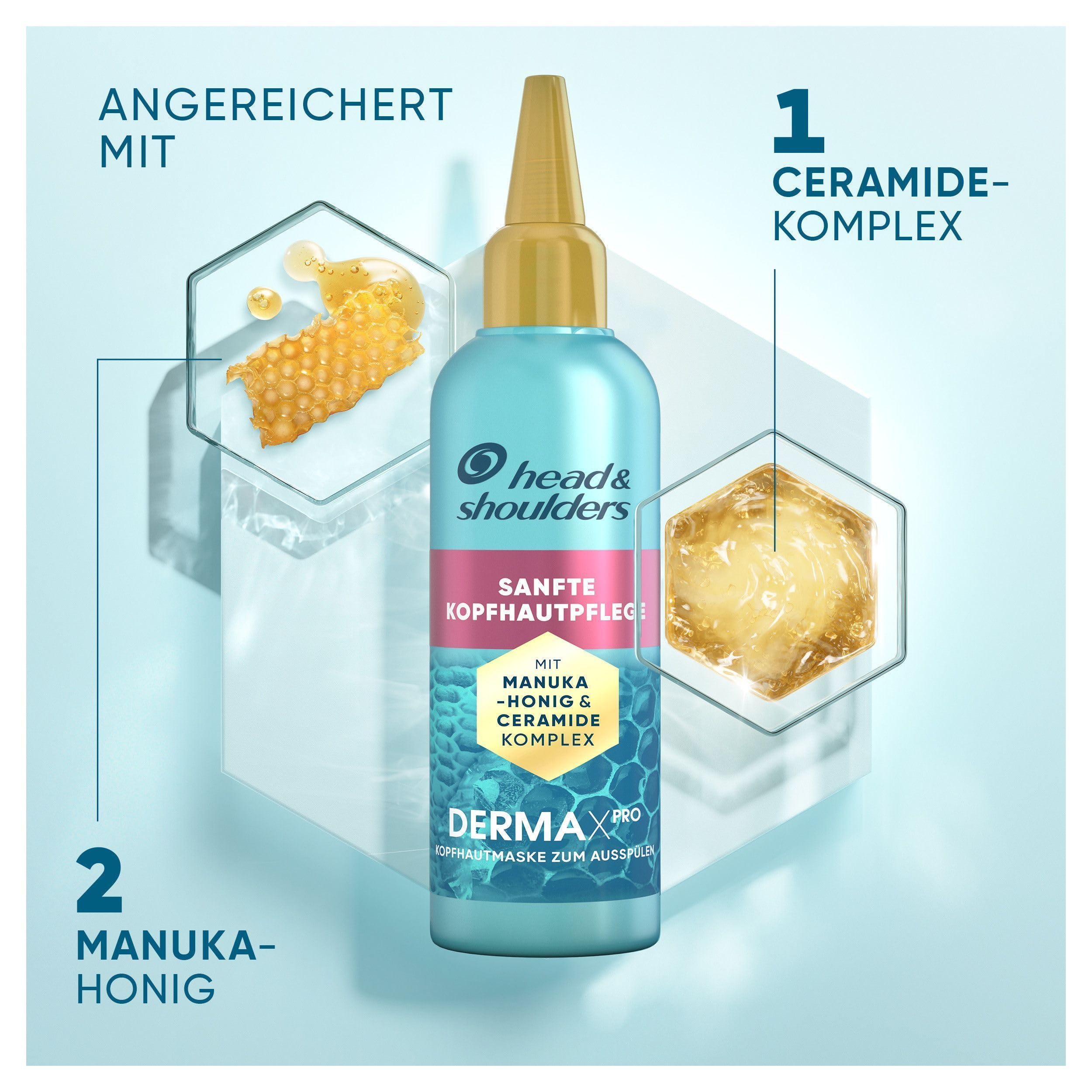Head & Shoulders DermaXPro Sanfte Kopfhautbehandlung 145ml mit Manuka-Honig und Ceramid-Komplex. Schützt Trockene Kopfhaut und Spendet Feuchtigkeit 4