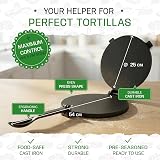 Tortillada Tortilla Press Cast Iron 25 cm with Recipe E-Book 50 Tortilla Recipes view 4