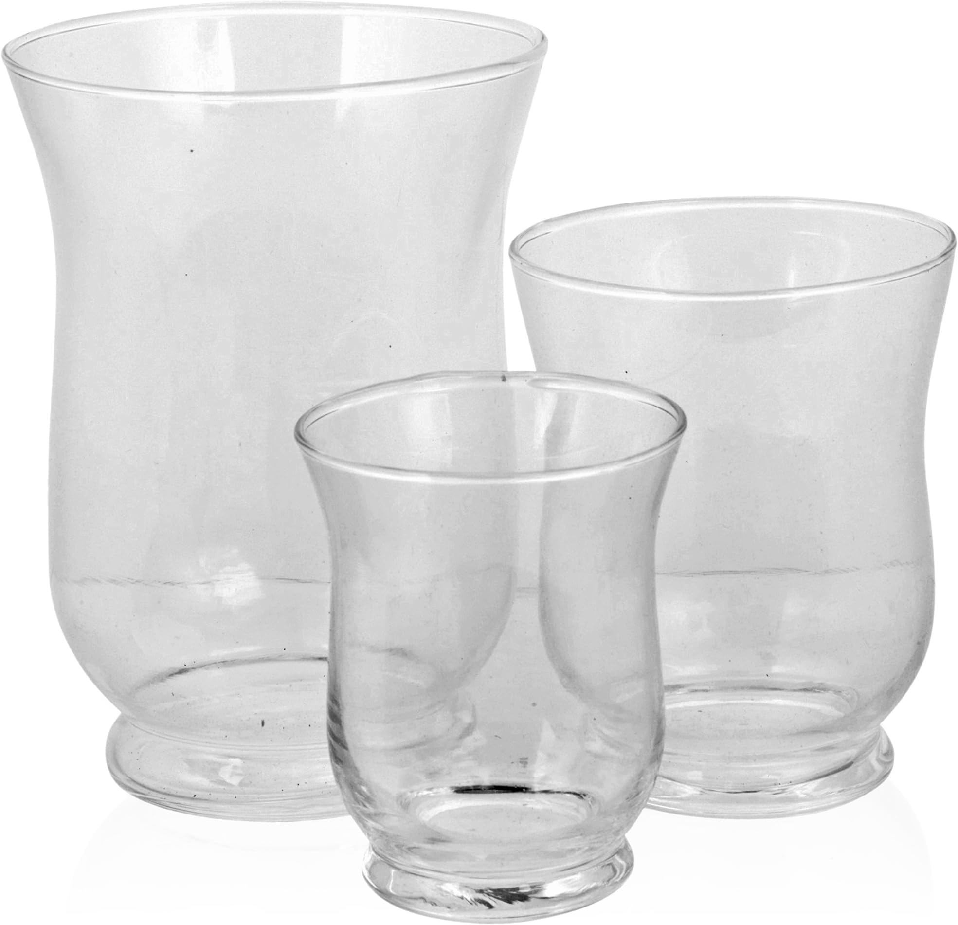 Panorama Stores 3 Piece Hurricane Glass Set Candle Light Lamp Holder