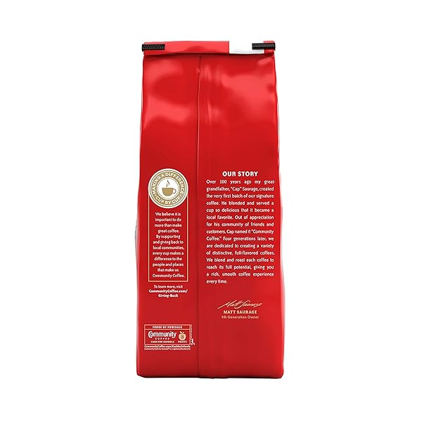 COMMUNITY COFFEE BREAKFAST BLEND MEDIUM ROAST PREMIUM GROUND 32 OZ BAG, MEDIUM FULL BODY SMOOTH BRIGHT TASTE, 100% SELECT ARABICA COFFEE BEANS