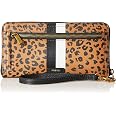 Fossil Women's Logan RFID Genuine Leather Wallet Zip Around Clutch Wallet with Wristlet Strap Card Holder Gifts for Women