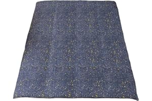 Arzocolia 100% Washed Cotton Futon Cover for Japanese Futon Floor Mattress with Zipper Twin Full Queen Machine Washable Super Soft (Blue Starry Sky, Twin)