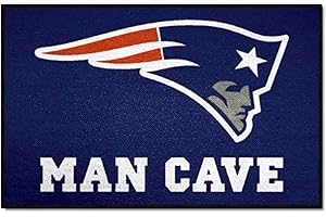 FANMATS 14333 NFL - New England Patriots Man Cave Starter Mat Accent Rug - 19in. x 30in. | Sports Fan Home Decor Rug and Tailgating Mat