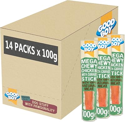 Good Boy Mega Chewy Chicken With Carrot Stick 14 x 100 g Case