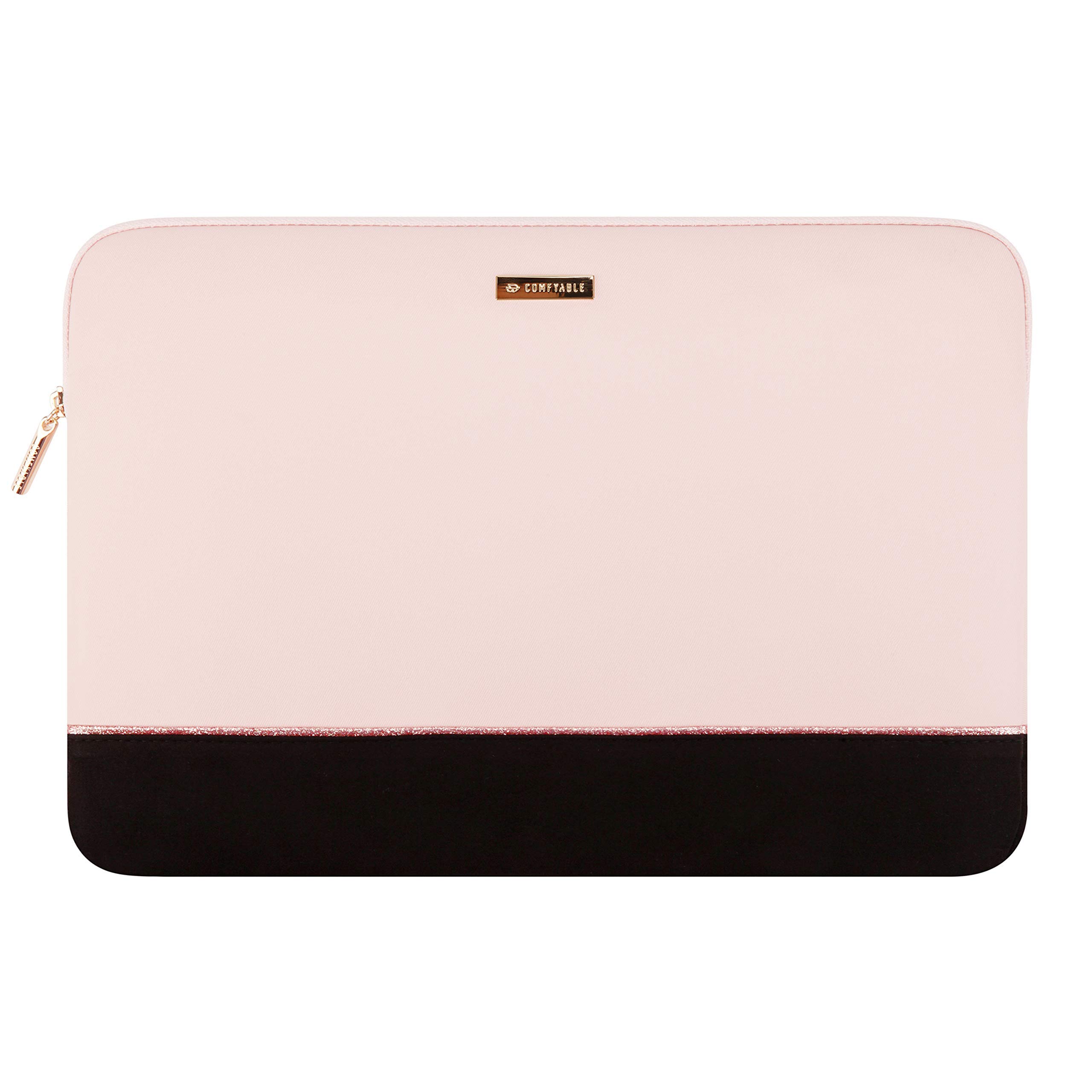 Comfyable Laptop Sleeve Compatible with 13-13.3 Inch MacBook Pro & MacBook Air, MacBook Pro 14-in M3 M2 Pro/Max 2023 & M1 2021 - Water Resistant Cover Computer Case for Mac- Pink & Black