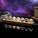 3d Crystal Ball Solar System Crystal Ball with Led Lamp Base - Best Birthday Science Gifts For Man Teacher Boy Kids Girls Men - Galaxy Jupiter Saturn Moon Earth Solar System Space Astronomy Gifts