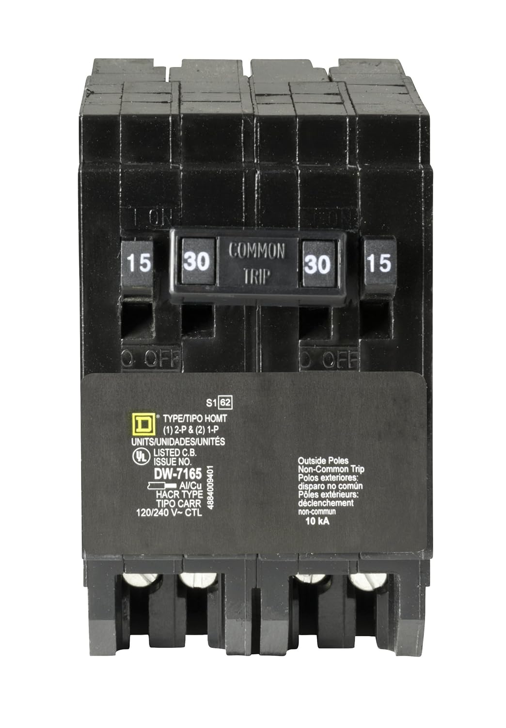 Square D by Schneider Electric HOMT1515230CP Homeline 2-15-Amp Single