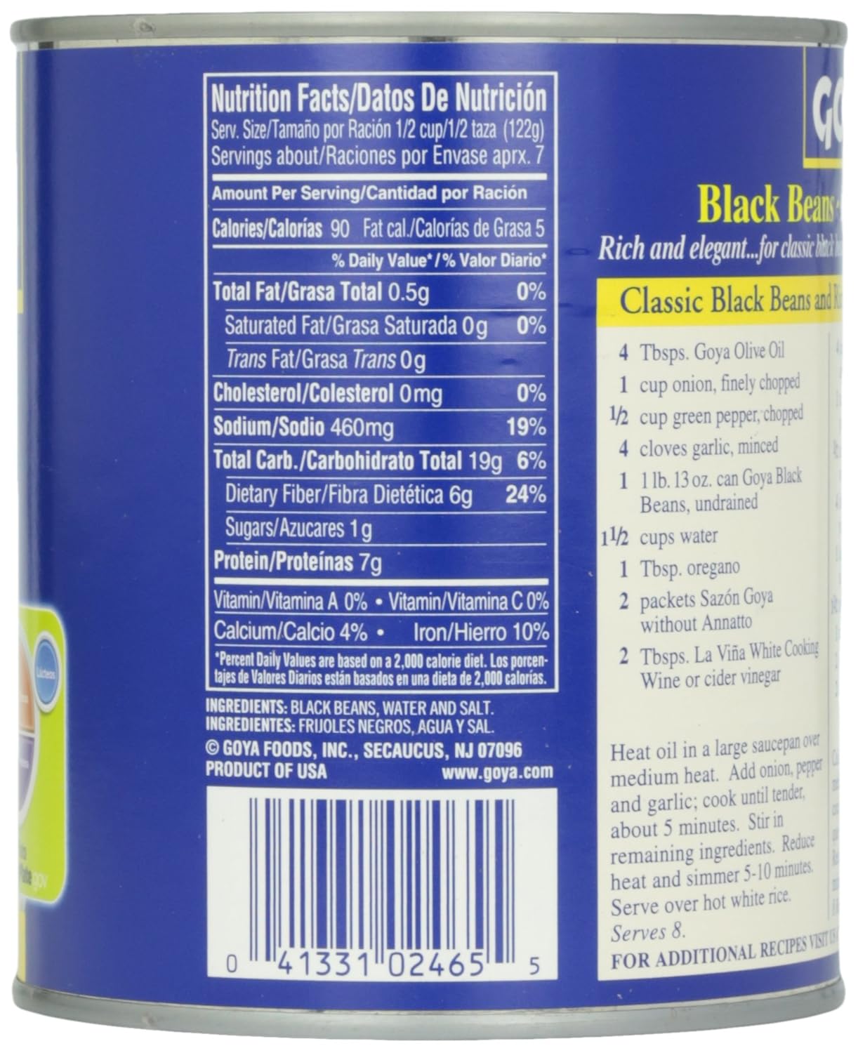 Goya Black Beans Can Nutrition Nutrition Pics
