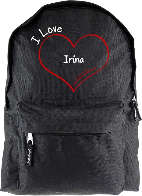 Zaino Modern I Love Irina Nero Amazon It Sport E Tempo Libero amazon it