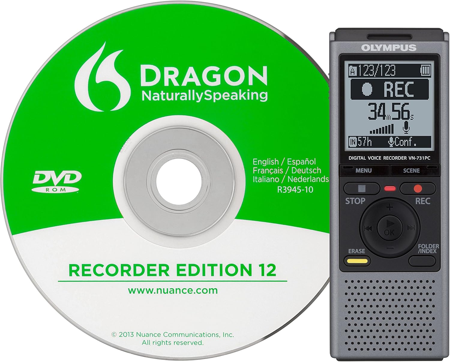 Olympus Digital VN731PC Grabadora de voz (incluye programa de