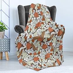 Ambesonne Earth Tones Throw Blanket, Neutral Autumn