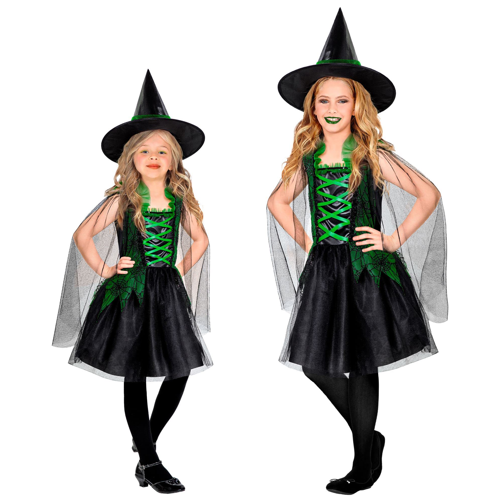 Widmann 07437 Wicked Witch Kids Costume 140