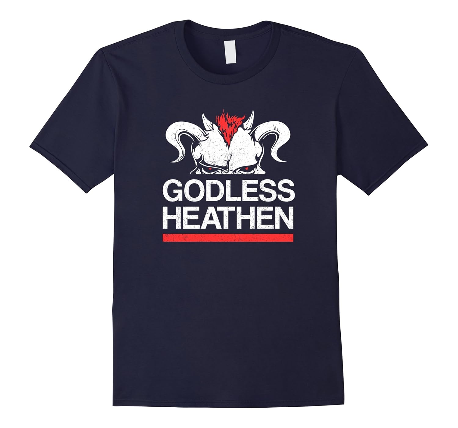 Godless Heathen Shirt - Funny Atheist Sarcastic Satan Demon-ANZ