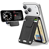 TopMade for MagSafe Wallet with Stand, 9 Cards Holder, Privacy Flap Cover | Strongest Magnetic Wallet for iPhone 18/17/16/15/14/13/12 Series &amp; Pixel 11/10 Series, RFID Blocking, ID Window, Black