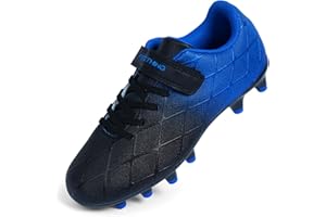 FEETHING Kids Soccer Cleats for Boys Girls Outdoor Athletic Youth Football Cleats Firm Ground Little Big Kid Soccer Shoes