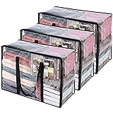 Vieshful 3 Pack Clear Clothes Storage Bag, 40L