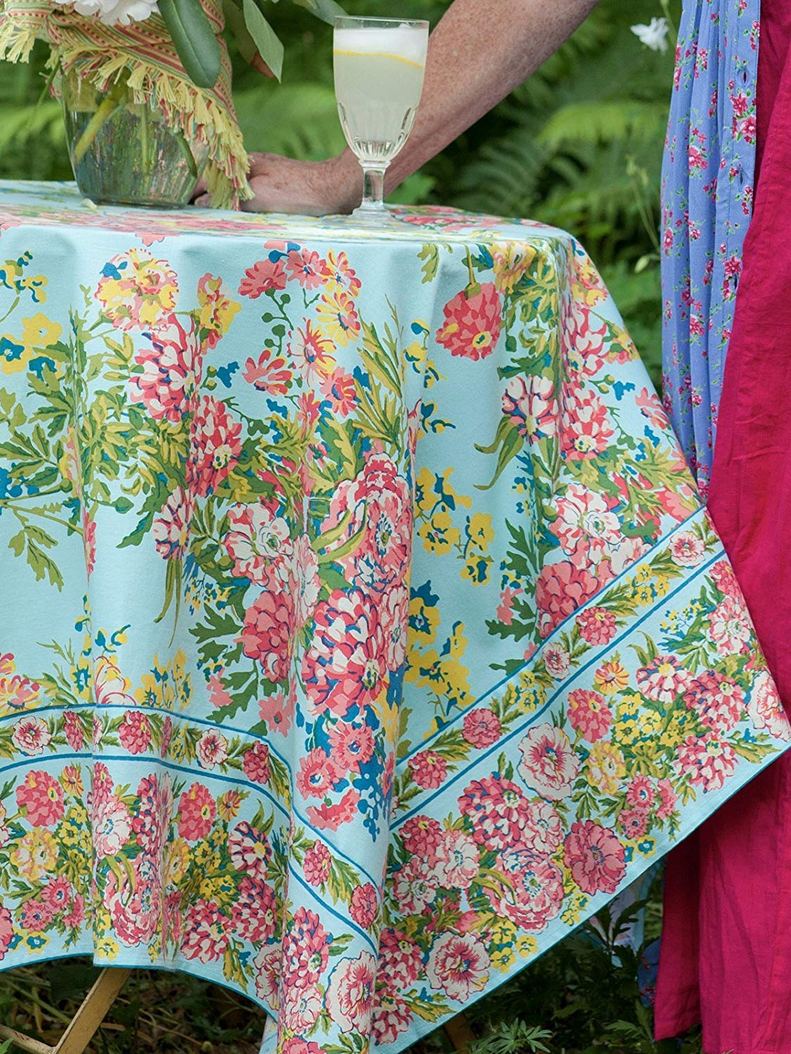 April Cornell Zinnia Floral Tablecloths Assorted Sizes 100