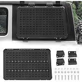 Rear Window MOLLE Panel for 2018-2025 Jeep Wrangler JL Accessories 4 Door, Rear Window Organizer Storage Accessories, Tactical Molle Mount Metal Protective Cover, Driver Side