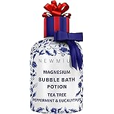 Magnesium Bubble Bath Long Lasting Foam for Sore Muscles Recovery Tea Tree Peppermint Eucalyptus Relaxing Stress Relief Calming Self Care Spa Gift