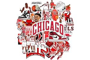 BESSER ASSOCIATES 36 PCS American Basketball Stickers for Water Bottle, Laptop, Bicycle, Computer, Motorcycle, Travel Case, Car Decal Decoration Sticker 2-2.5 inches