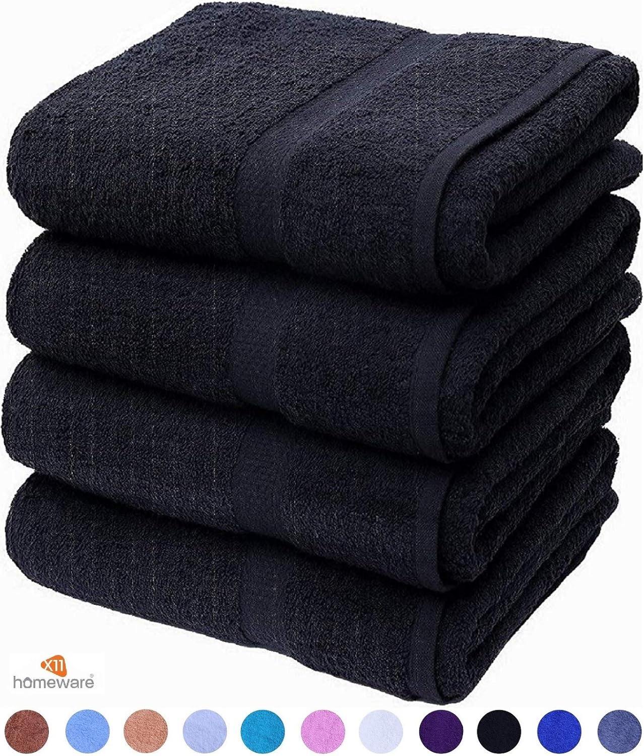 Bath Towels, Pack of 4, Egyptian Cotton Towel Set, 80 X 140 cm Highly