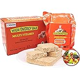 BDH High Energy Bar Mixed Fruit Flavor 7400 Calories | 1.6kg/12bags Compact Emergency Food Ration Bar Compressed High Energy 