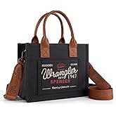 Montana West Wrangler Tote Bag for Women Retro Canvas Top Handle Purses and Handbags