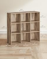 VASAGLE Bookcase 9-Compartment Shelf Camel Brown LBC177K01 view 7