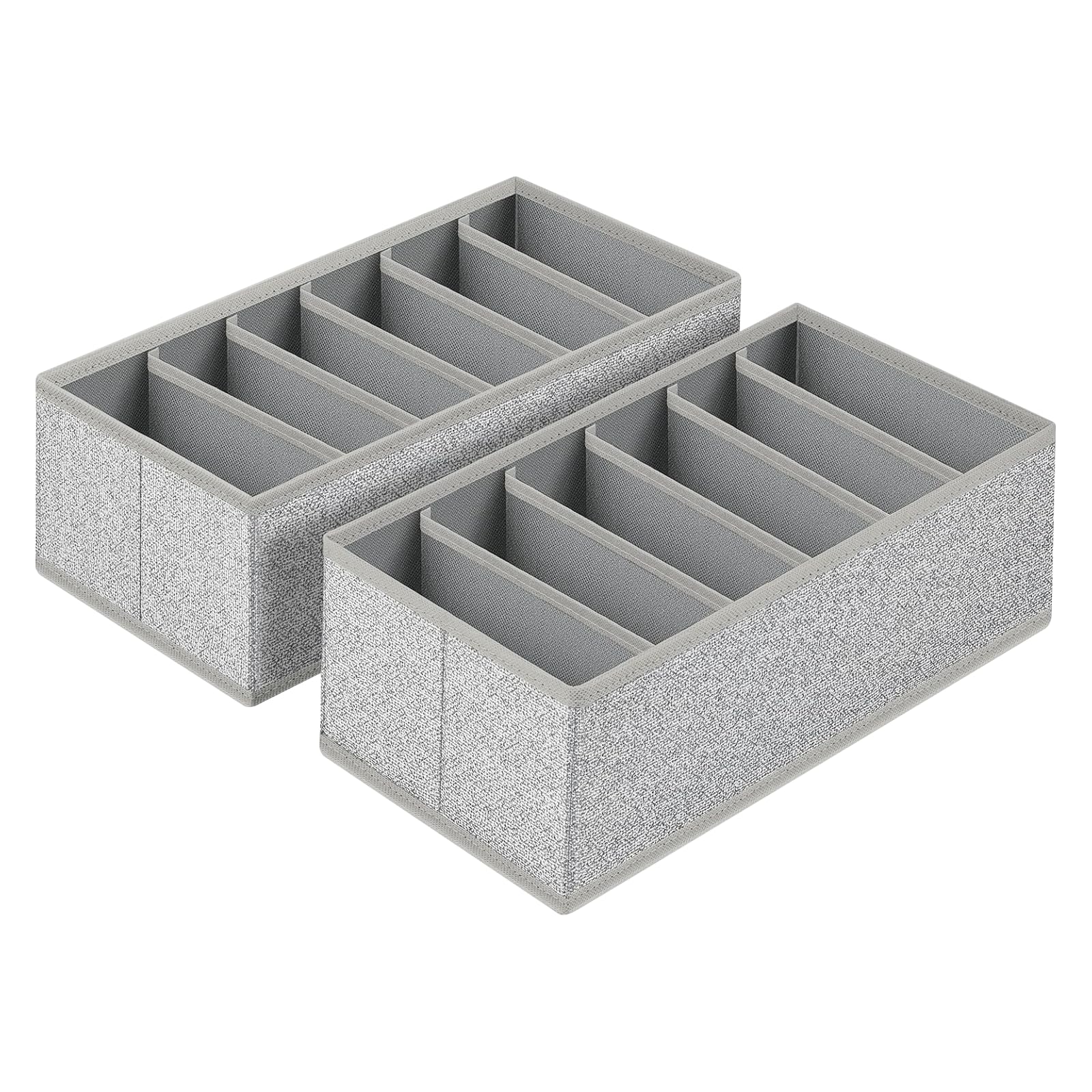 Homsorout Underwear Drawer Organiser 2 Pack Sock Drawer Organiser Foldable Wardrobe Storage Organiser Fabric Drawer Organisers for Underwear, Socks, Lingerie, Handkerchiefs, Ties