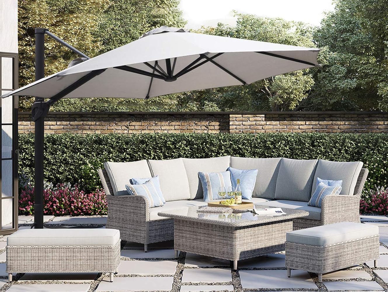 cantilever umbrella with heavy base