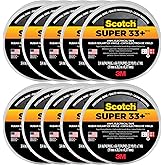 Scotch 3M Super 33+ Vinyl Electrical Tape.75-Inch by 66-Feet, 10-Pack