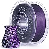 ELEGOO Silk PLA Filament 1.75mm Dual Color Black Purple 1KG, Shiny 3D Printer Filament Dimensional Accuracy +/- 0.05mm, 1kg Spool(2.2lbs) Fits for Most FDM 3D Printers