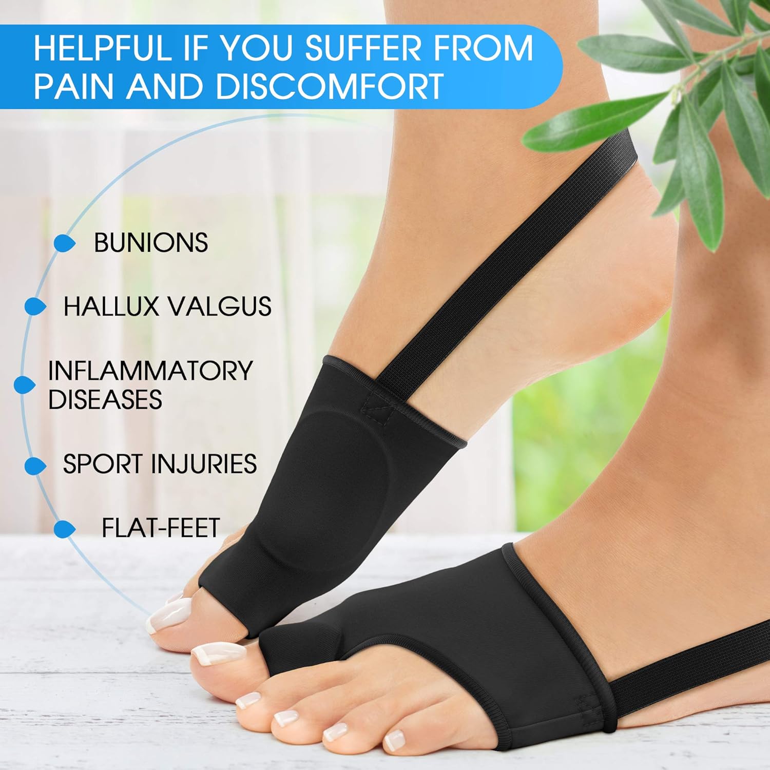 Orthopedic Bunion Splint - Bunion Corrector - Sleeve for Hallux Valgus Bunion Pain Relief - Non-Surgical Hallux Valgus Correction - Hammer Toe Straightener - Day Night Support: Industrial & Scientific