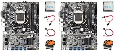 Nicfaky B75 ETH Mining Motherboard G540 CPU Fan Cable Switch MSATA DDR3 8xPCIE
