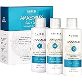 Amazonliss Keratin Hair Straightening Treatment – Home Use Brazilian Blowout Kit – Keratin Treatment Formaldehyde Free – Keratina para Alisar el Pelo, Anti-Frizz, Shine - 2.03 Fl Oz