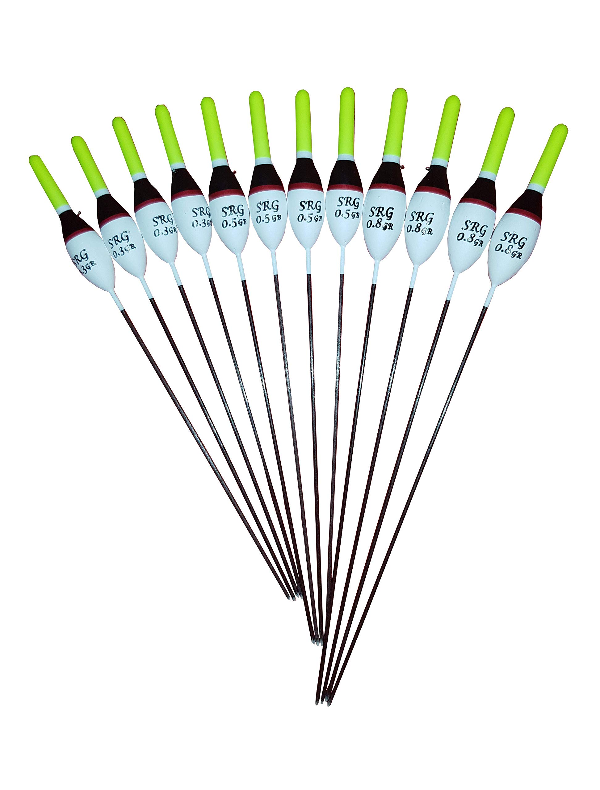 12 x Assorted Pole Floats (Pack 326Y12)