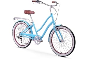 sixthreezero EVRYjourney Women's Beach Cruiser Bike, Step-Through Touring Hybrid Bicycle