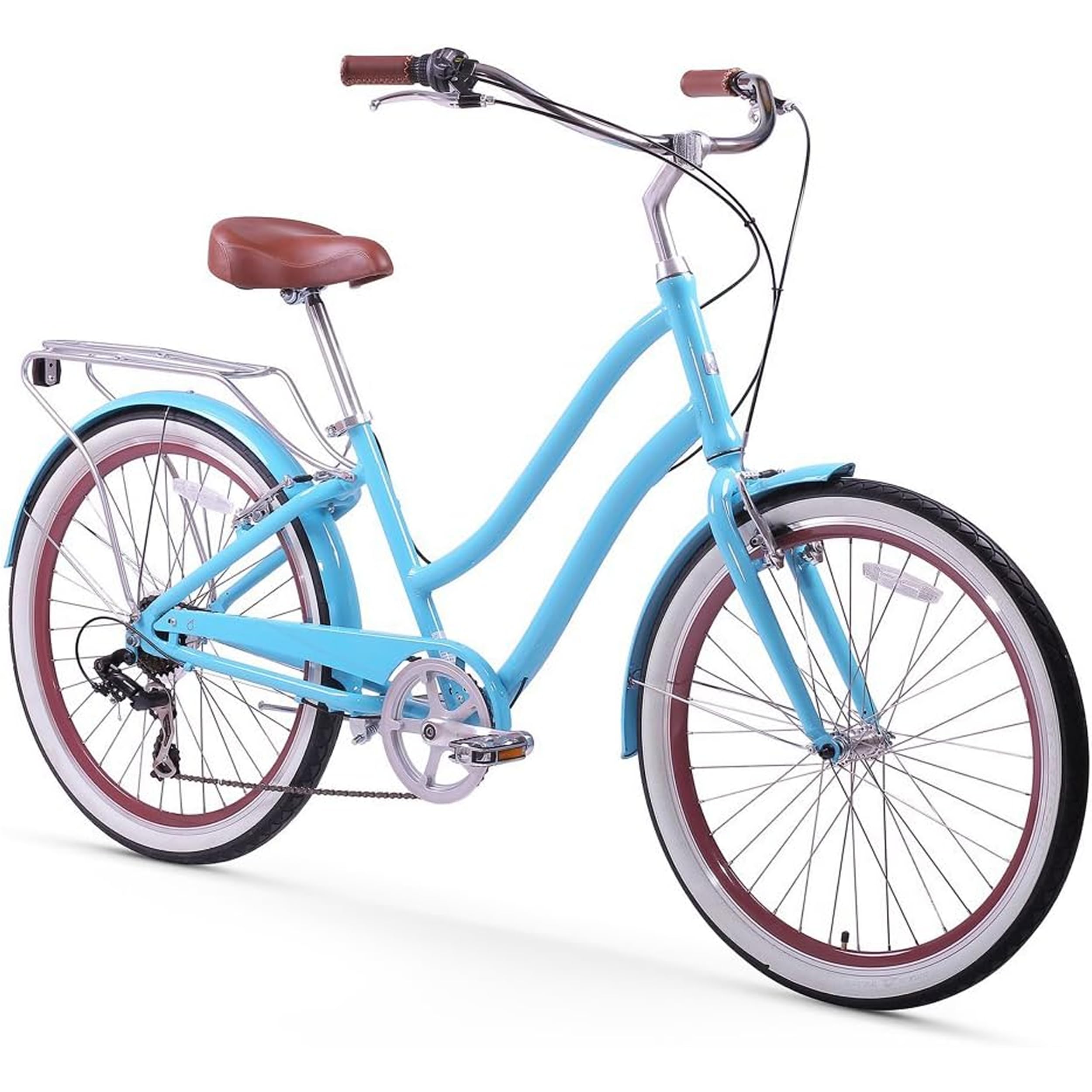 Photo 1 of sixthreezero EVRYjourney Women's Beach Cruiser Bike, Step-Through Touring Hybrid Bicycle