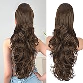 CHRSHN Ponytail Extension Drawstring Ponytail Extension for Women 26" Long Wavy Layered Pony Tails Hair Extensions Synthetic Fake Ponytail Hairpiece for Women