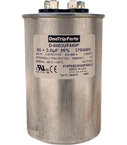 43-23204-31 -Rheem OEM Round Replacement Dual Run Capacitor 60 + 3