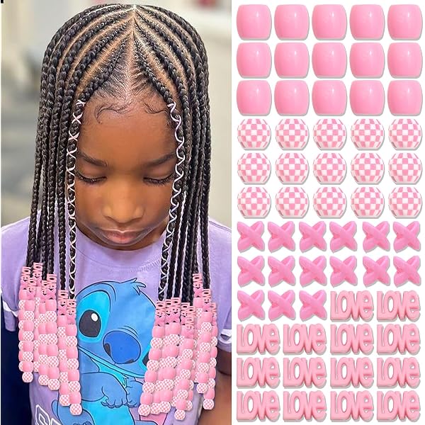 VENOFEN 50 Orangefarbene Loc-Perlen Für Dreadlocks Und Zöpfe – Aus Acryl, Süßes Haarschmuck-Set Zum Selbermachen