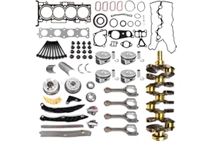 WANGSHENG Engine Rebuild Overhaul Kit for Kia Optima/Sportage/Sorento, for Hyundai Sonata/Tucson 2.4L G4KJ, Includes 2.4 Crankshaft, Timing Chain Kit, Head Gasket Set, Rod Main Bearings 23111-2G200